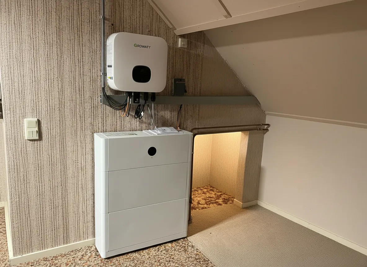 Growatt installatie onder trap