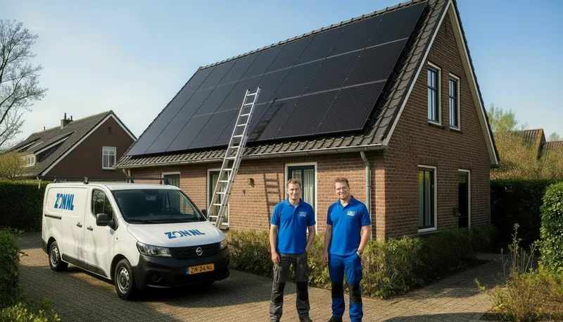 Zon NL installatieteam bij een klant